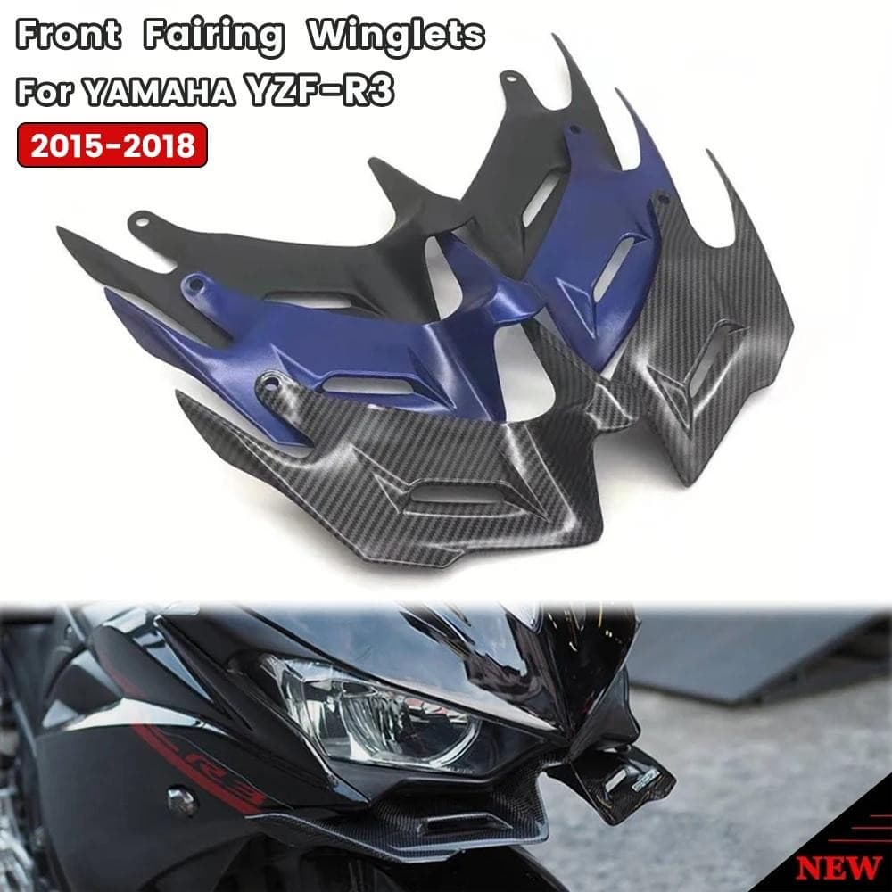 MTKRACING สําหรับ YAMAHA YZF-R3 YZF-R25 YZF R3 R25 15-18 ด้านหน้า Fairing Winglets Aerodynamic Wing Shell ฝาครอบชุดป้องกัน