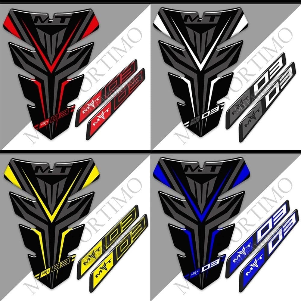 สําหรับ Yamaha MT03 MT-03 MT 03 ถัง Pad Protector Fairing อุปกรณ์เสริม Decals สติกเกอร์ Fender กระจก Handguard รถจักรยานยนต์