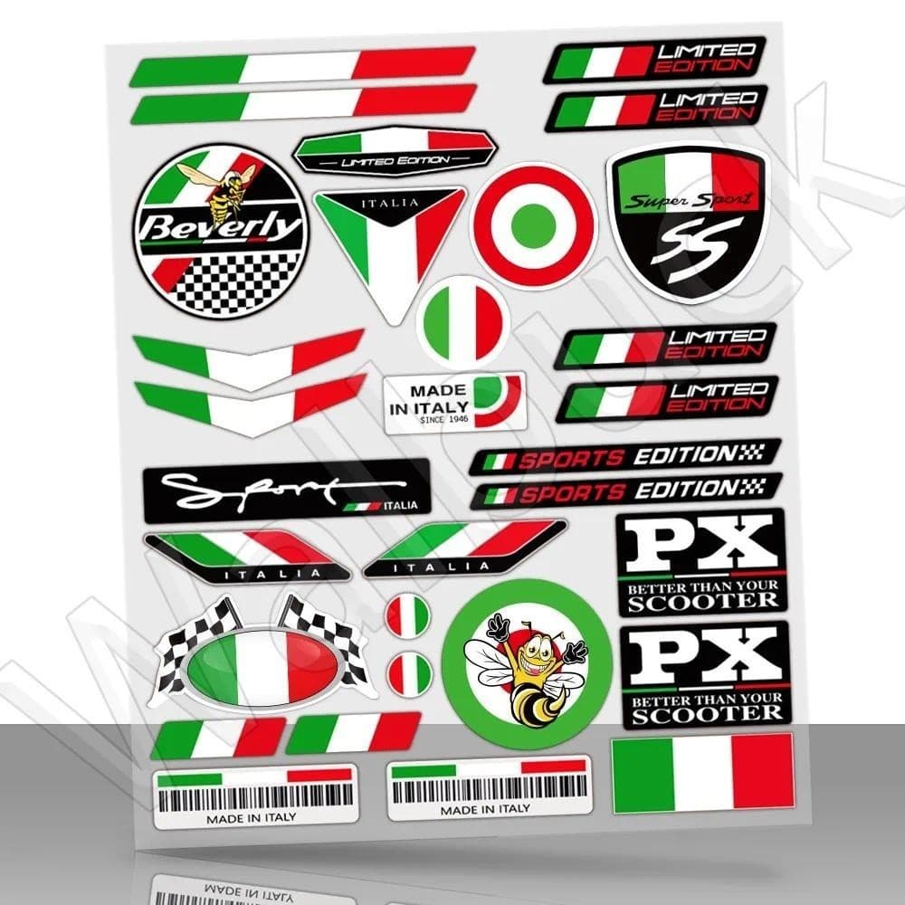 สําหรับ Vespa GTS Sprint Primavera Piaggio LXV GTS 150 250 300 Super รถจักรยานยนต์สติกเกอร์สะท้อนแสงอิตาเลี่ยนสกู๊ตเตอร์อุปกรณ์เสริม DecalMotorcycle สติกเกอร์