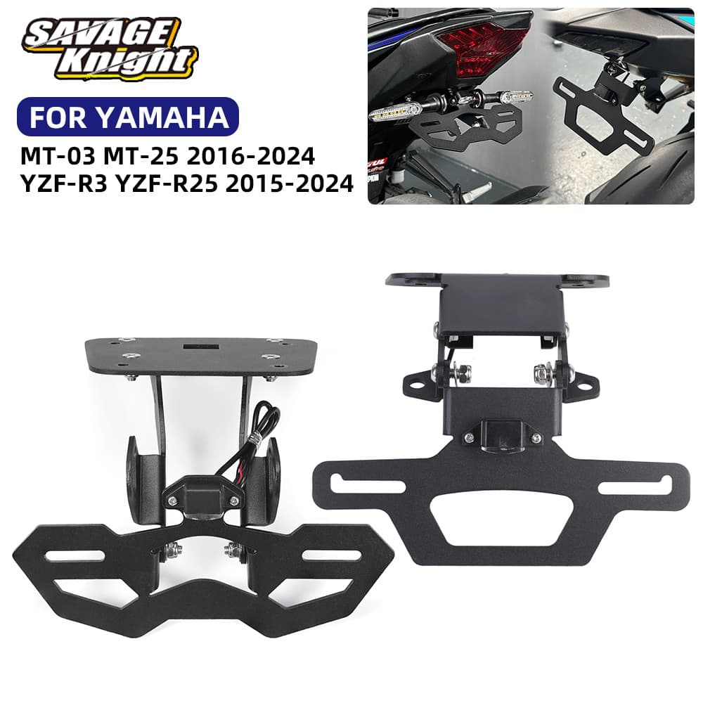 SA MT 03 R3 ไฟ LED ผู้ถือแผ่นป้ายทะเบียนสําหรับ YAMAHA YZF R3 R25 MT25 MT03 ปรับ Fender Eliminator MT03 อุปกรณ์เสริมรถจั