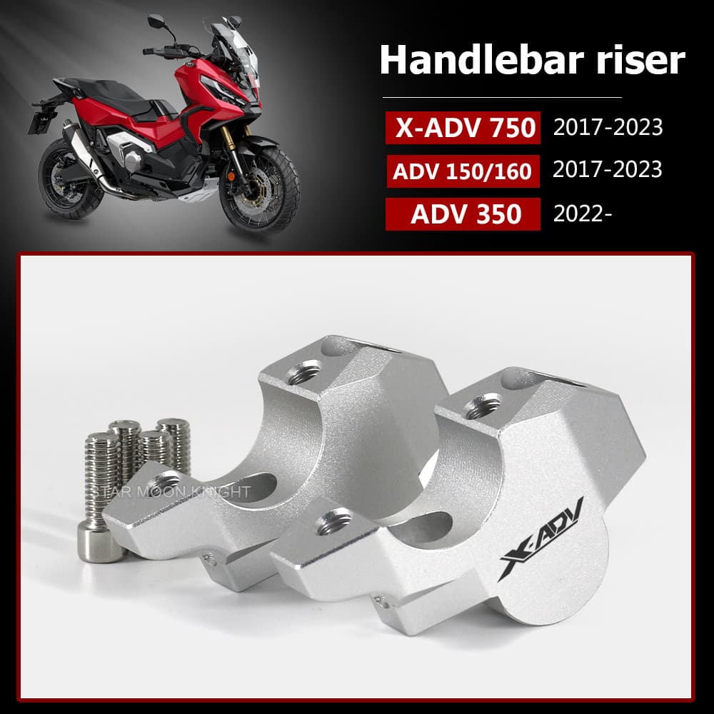 T-สําหรับ Honda X ADV750 X ADV 750 ADV 150 160 350 ADV350 ADV160 ADV150 HandleBar Riser CLAMP ขยาย Handle Bar ความสูงย้า