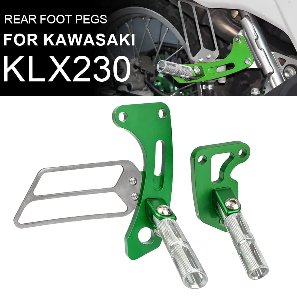 KAWASAKI Klx230 CNCหมุดเท้าพับได้ด้านหลังผู้โดยสารพักเท้าสําหรับKawasaki Klx230 KLX 230 2020 2021 2022 2023 2024 2025
