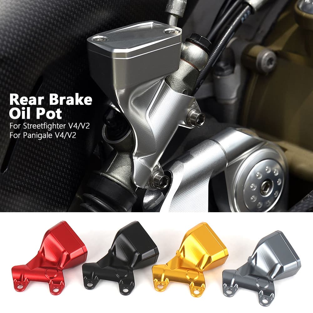 TC New Motorcycle Accessories Side Rear Brake Reservoir Oil Pot Kit For Ducati Panigale V2 PANIGALE V4 Streetfighter V2 