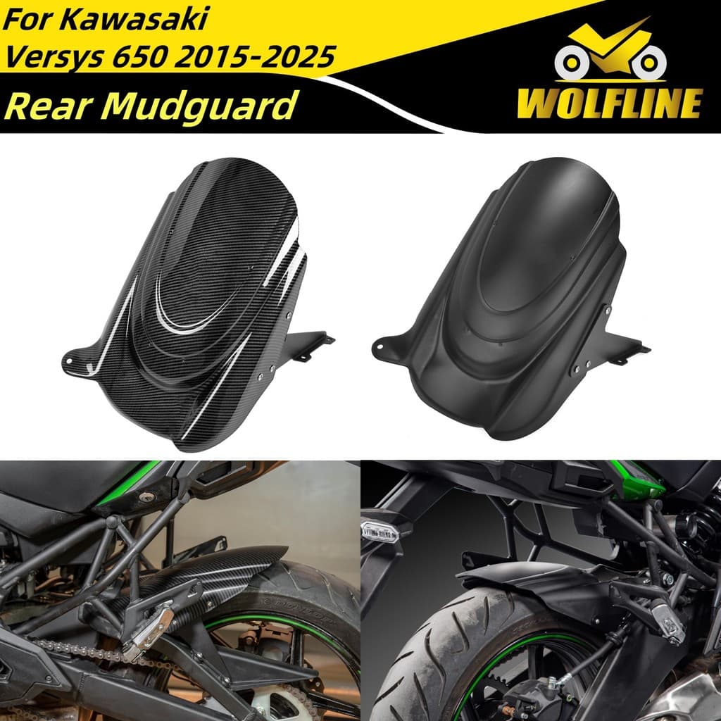 DWOLFLINE บังโคลนหลังสำหรับ Kawasaki Versys650 2015-2025 สำหรับ Versys 650 Versys650 บังโคลนหลัง ฝาครอบล้อ ป้องกันโคลนกร