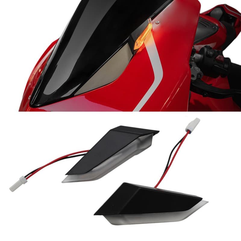 RT สําหรับ DUCATI Panigale V4 V4S V4R PANIGALE V2 อุปกรณ์เสริมรถจักรยานยนต์ด้านหน้าไฟเลี้ยวสัญญาณ Flasher ไฟแสดงสถานะกระ