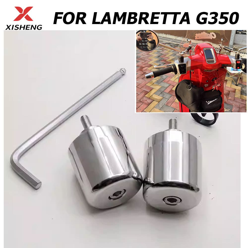 สําหรับ Lambretta G350 ที่จับรถจักรยานยนต์ปลั๊กจับบาร์น้ําหนักปลายแฮนด์จับหมวก 