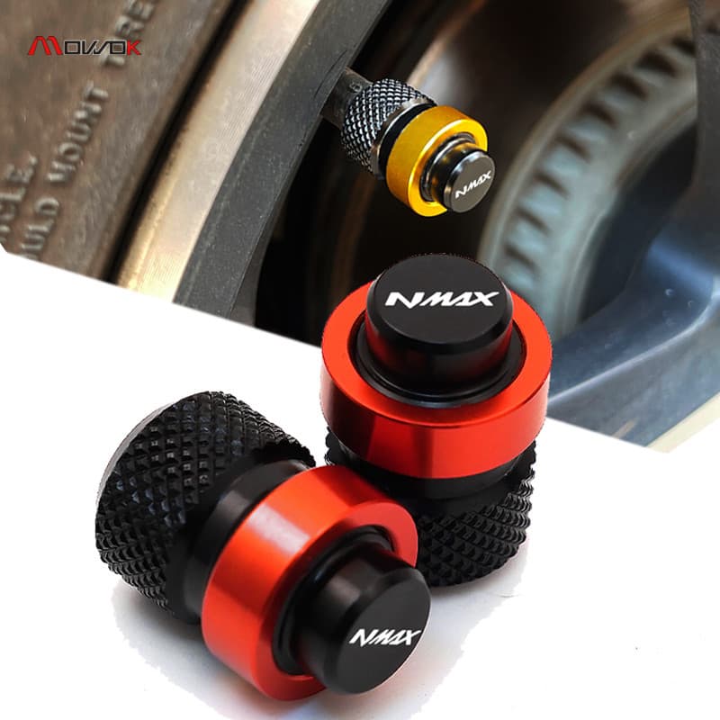 O-สําหรับ Yamaha NMax 125 155 Nmax125 Nmax155 N-max อุปกรณ์เสริมรถจักรยานยนต์ CNC อลูมิเนียม Air Port ปลั๊กยางวาล์ว Caps