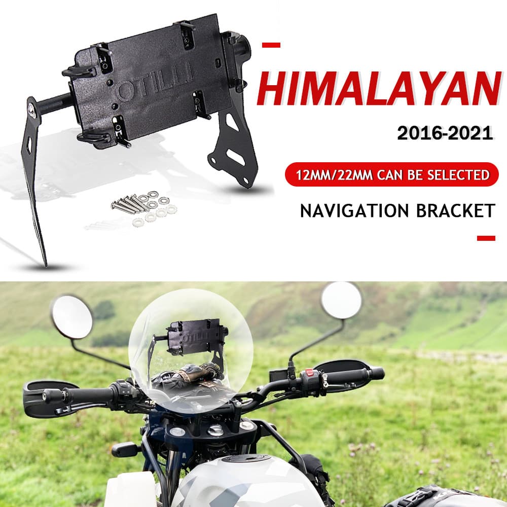 TC For ROYAL ENFIELD HIMALAYAN Motorcycle Windshield Stand Holder Phone Mobile Phone GPS Navigation Plate Bracket 2016 -