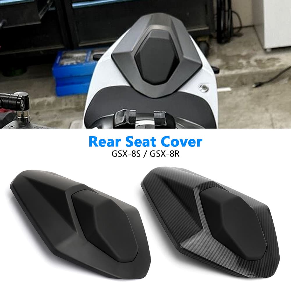 EMotorcycle Rear Pillion Passenger Seat Cover Carbon fiber Black For Suzuki GSX-8R GSX 8R GSX8R 2024 GSX-8S GSX 8S GSX8S