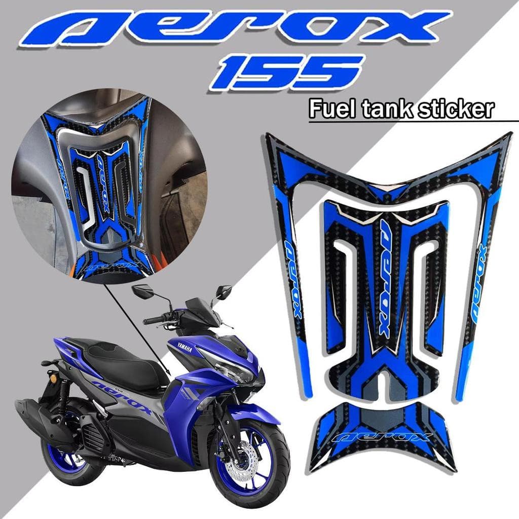 สําหรับ YAMAHA AEROX การใช้ถังสติกเกอร์ AEROX155 NVX155 3D สะท้อนแสงกันน้ําอีพ็อกซี่ถังแก๊ส Pad Protector Decal สําหรับ AEROX 155 NVX 155 อุปกรณ์เสริมรถจักรยานยนต์