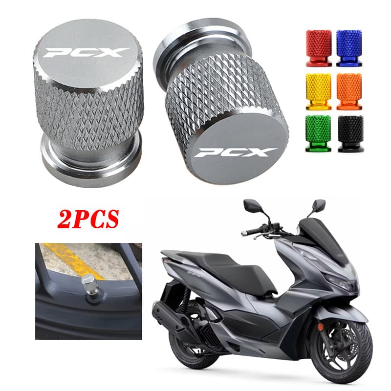 สําหรับ Honda PCX125 PCX150 PCX160 PCX 160/150/125 รถจักรยานยนต์ยางวาล์ว Air พอร์ต Stem ฝาครอบปลั๊ก CNC อลูมิเนียม PCX โลโก้