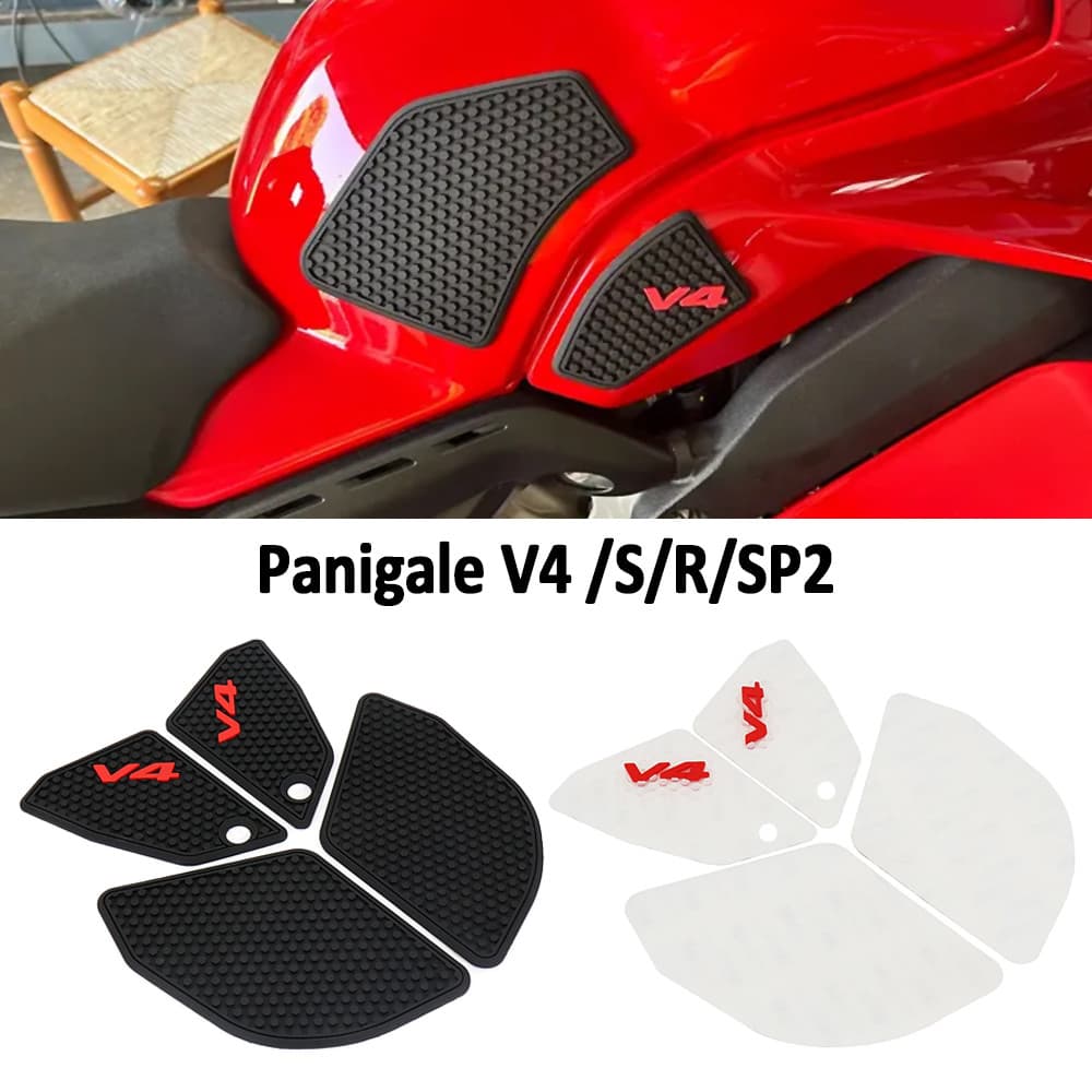 TC For Ducati Panigale V4 Fuel Tank Grip Pads Knee Traction Anti-slip Fuel Tank Sticker Panigale V4S V4 S R SP2 2022 202