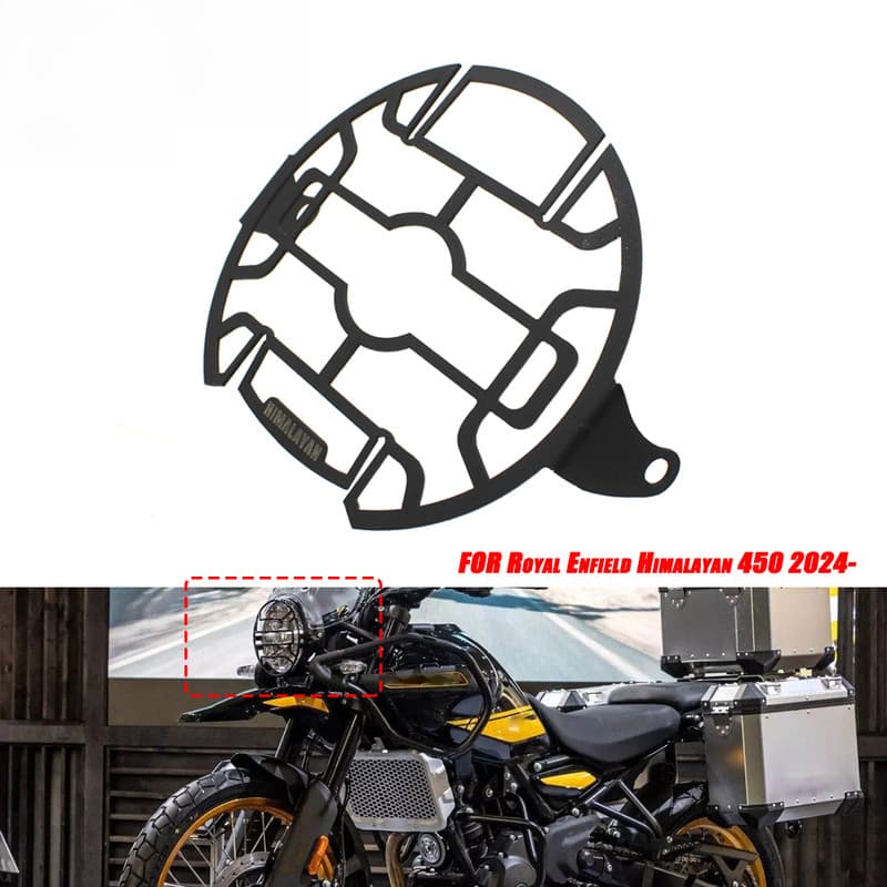 การ์ดไฟหน้าสําหรับ Royal Enfield Himalayan 450 2024- Himalayan450 ไฟหน้า Shield Guard Protector ไฟหน้าตาข่าย Grille Cover