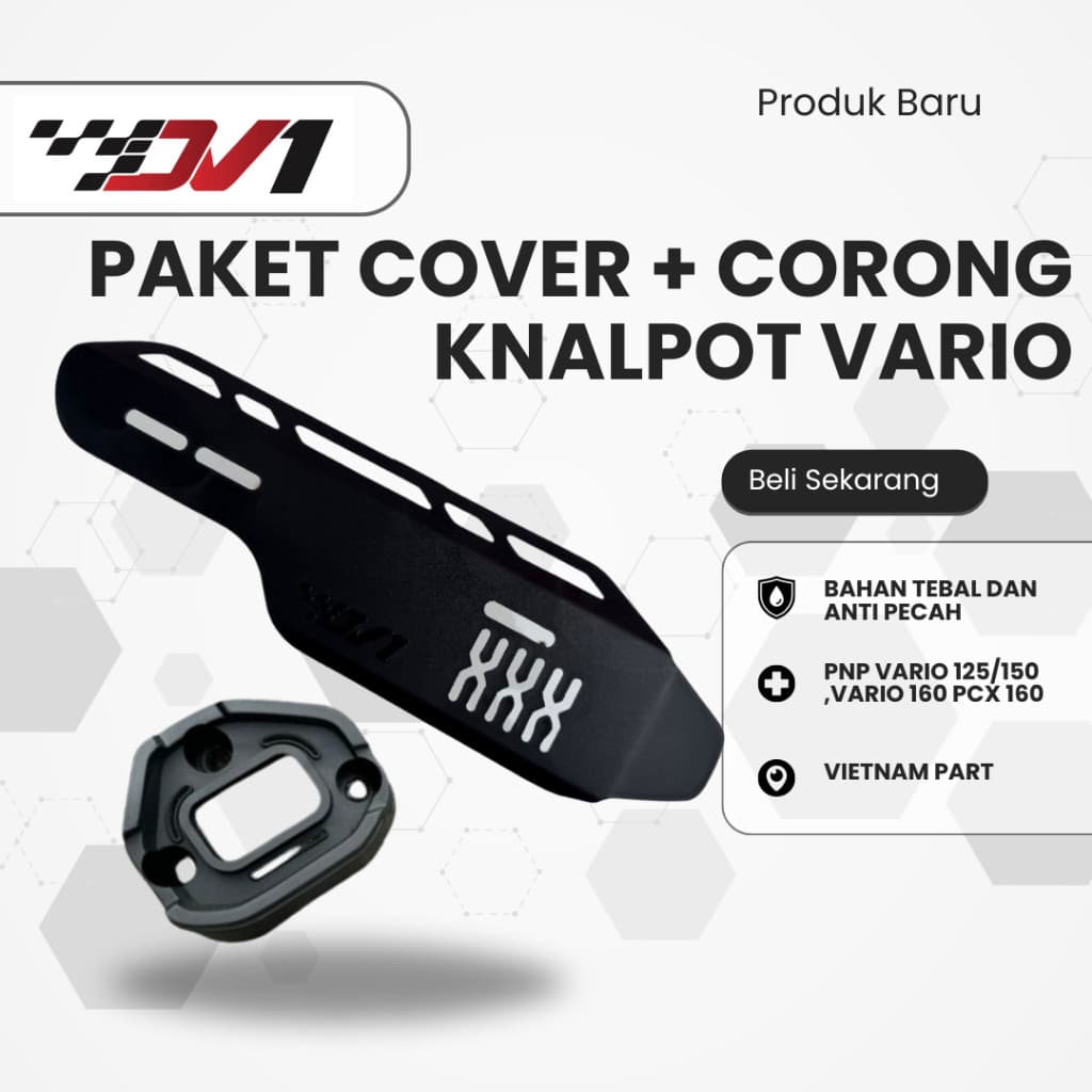 แพ็คเกจฝาครอบท่อไอเสีย 2-in-1 สําหรับ Vario 125/150 Vario 160 PCX 160 + หนา, Shatterproof Vario ช่องทางไอเสีย