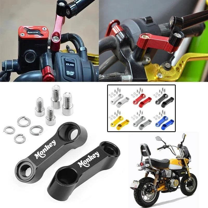 อุปกรณ์เสริมรถจักรยานยนต์สําหรับ Honda Monkey 125 Z125 Z 125 Z120 Monkey125 กระจกมองหลัง Extension Riser ขยายอะแดปเตอร์ 2018-2024