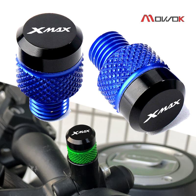 O-สำหรับ Yamaha xmax 300 250 400 125 Xmax250 Xmax300 XMAX400รถจักรยานยนต์อุปกรณ์เสริมซีเอ็นซี M10 * 1.25รูเสียบกระจก X-M
