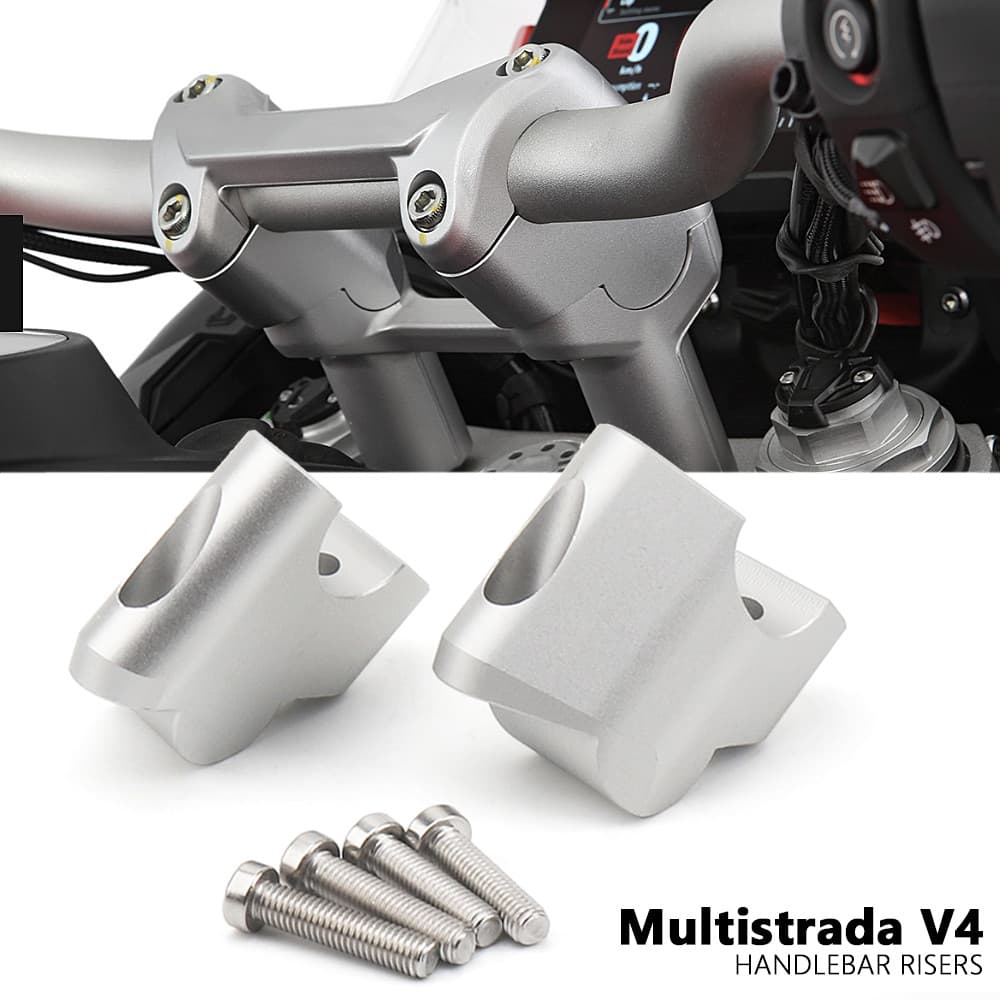 TC New For Ducati Multistrada V4 Aluminum Handlebar Riser Bar Mount Handle Clamp Motorcycle Accessories MULTISTRADA V4