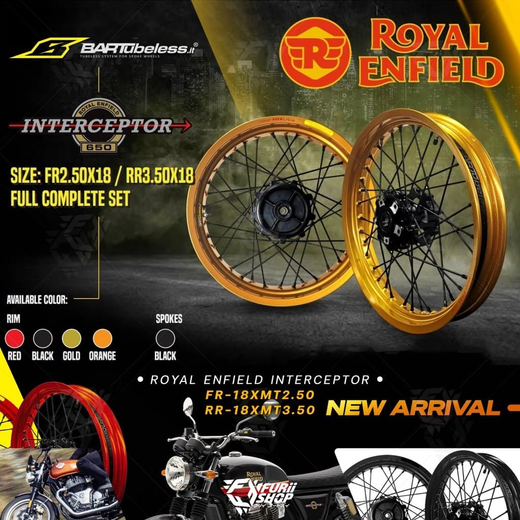 ล้อซี่ลวด Tubeless EXCEL Asia Royal enfield HIMALAYAN 650 2016-2022 / INTERCEPTOR 650 2015-2016
