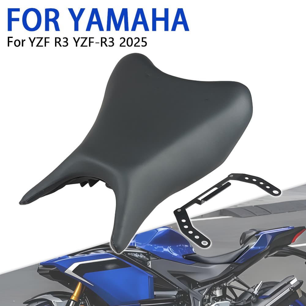 พอดีสำหรับYamaha YZF R3 2025 YZF-R3รถจักรยานยนต์อุปกรณ์เสริมคนขับไรเดอร์เบาะนั่งด้านหน้าเพิ่มขยายเบาะ