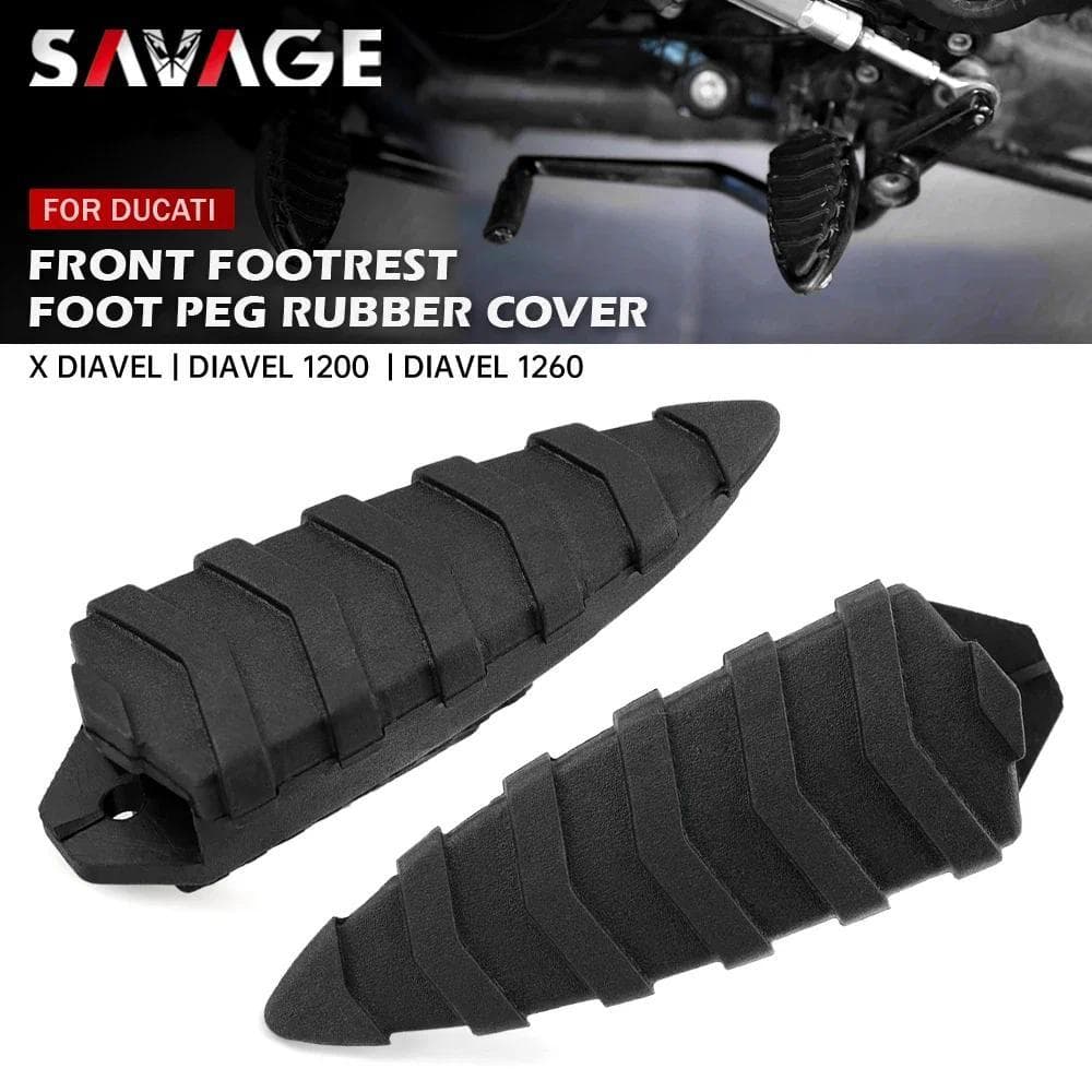 Zเท้าด้านหน้าเท้า PEG ยางสําหรับ DUCATI Diavel/คาร์บอน XDiavel X Diavel 1260 1200 อุปกรณ์เสริมรถจักรยานยนต์เหยียบ Guards