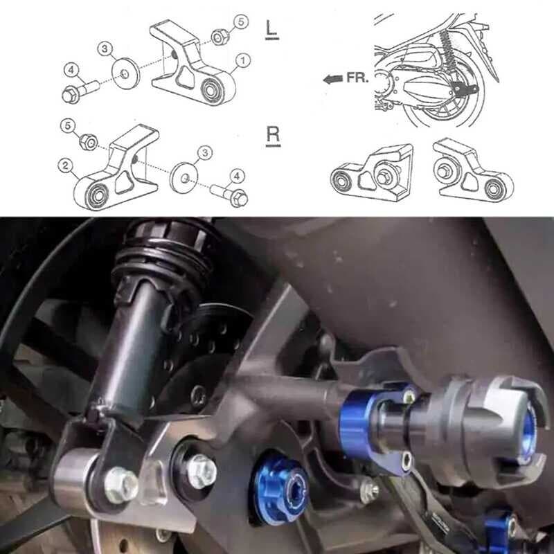 ❤ For Honda Adv350 FORZA 350 GTR Forza350 Nss350 Motorcycle Shock Absorber Rear Suspension Loweri