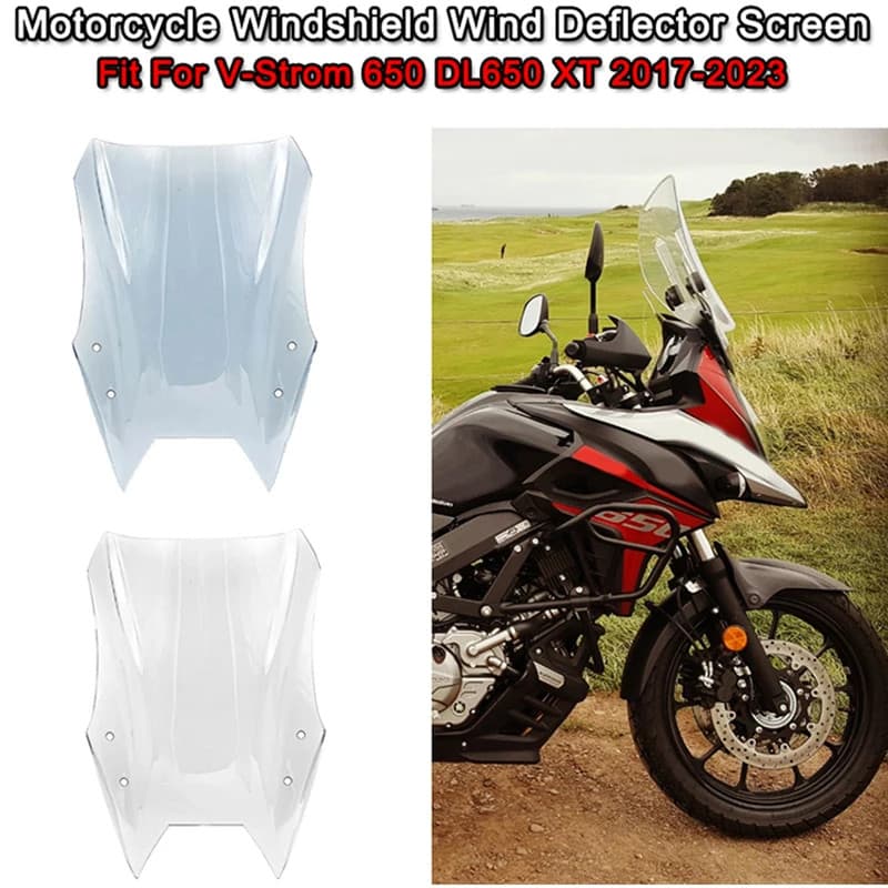 Fit For Suzuki V-Strom 650 V-Strom 650 XT DL650 DL650XT 2017-23 Motorcycle Windshield Windscreen De
