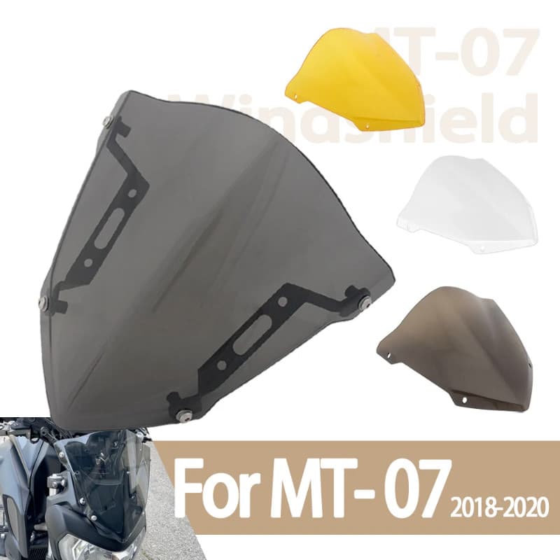 For YAMAHA MT07 MT 07 MT-07 FZ07 FZ-07 2018-2020 Motorcycle Windscreens Wind Deflectors Parabrisas 