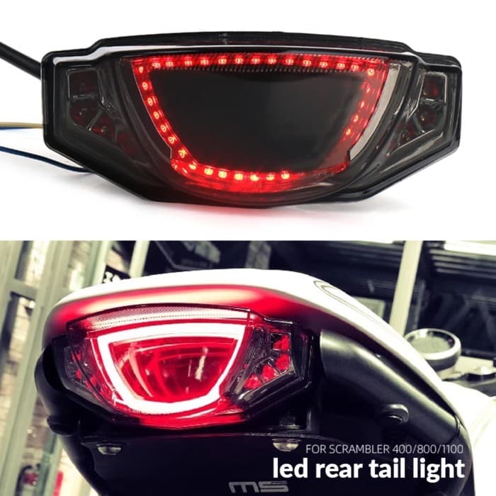 New Motorcycle Accessories Turn Signals Rear LED Brake Tail Light For Ducati Scrambler 400 800 SCRA