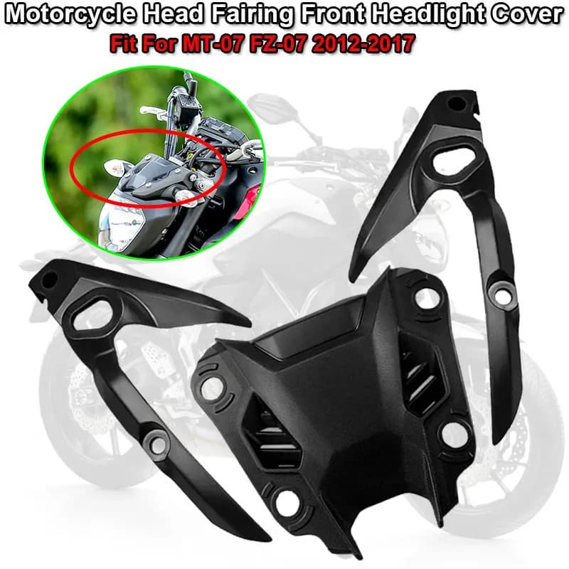 MT 07 FZ 07 Motorcycle Parts Head Fairing Fit For YAMAHA MT-07 FZ-07 MT07 FZ07 2012-2017 Front Head