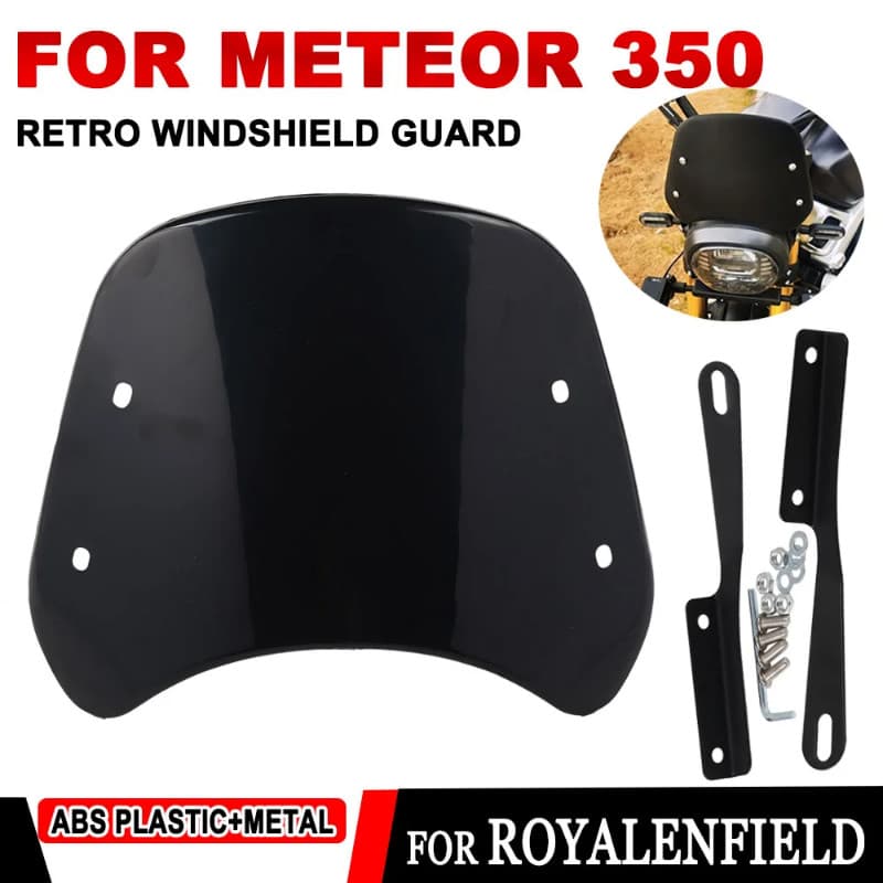 For RoyalEnfield Royal Enfield Meteor 350 Motorcycle Accessories Retro Windshield Wind Deflector Wi