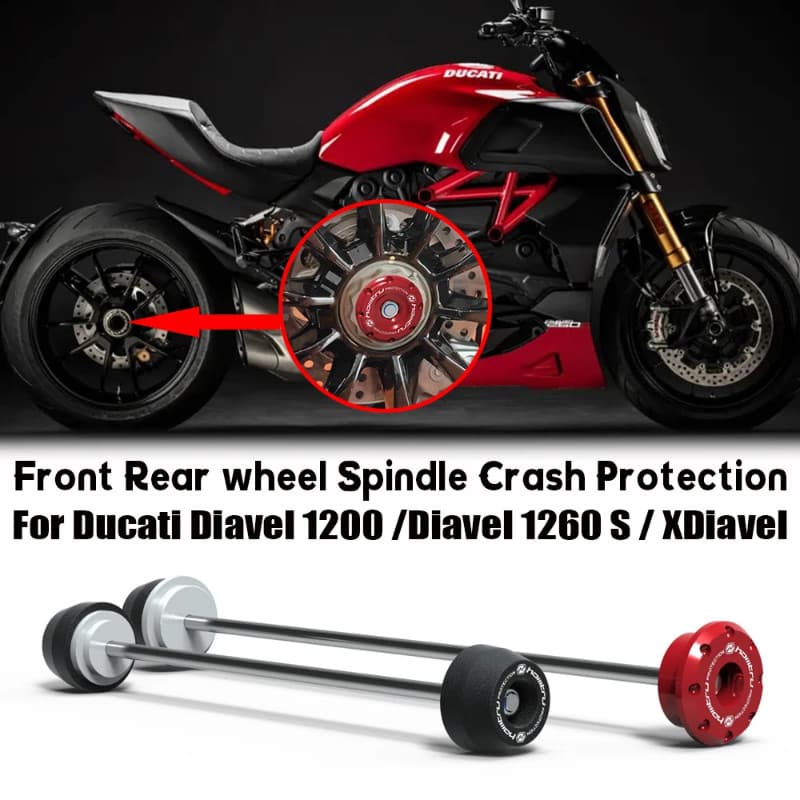 For Ducati Diavel 1200 Diavel 1260 S XDiavel 2011-2022 Motorcycle Front Rear wheel Spindle Crash Pr