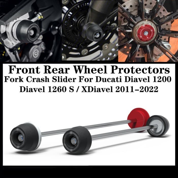 Motorcycle Wheel Spindle Protector Rear Front Axle Fork Crash Slider For Ducati Diavel 1200 Diavel 