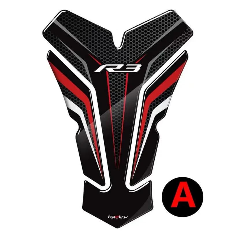 Motorcycle FOR YAMAHA YZF-R3 R3 R 3 ankpad Sticker Fishbone 3D Tank Pad Stickers Oil Gas Protector 