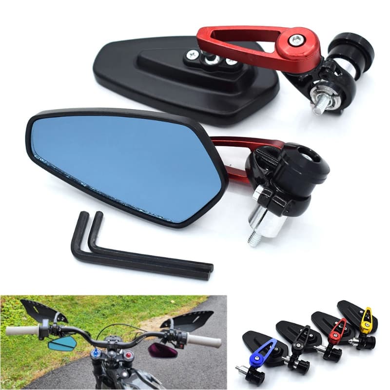 Universal Motorcycle 7/8" 22mm Handlebar Aluminum Rear View Mirrors For Yamaha MT-01 MT-03 MT-07 MT