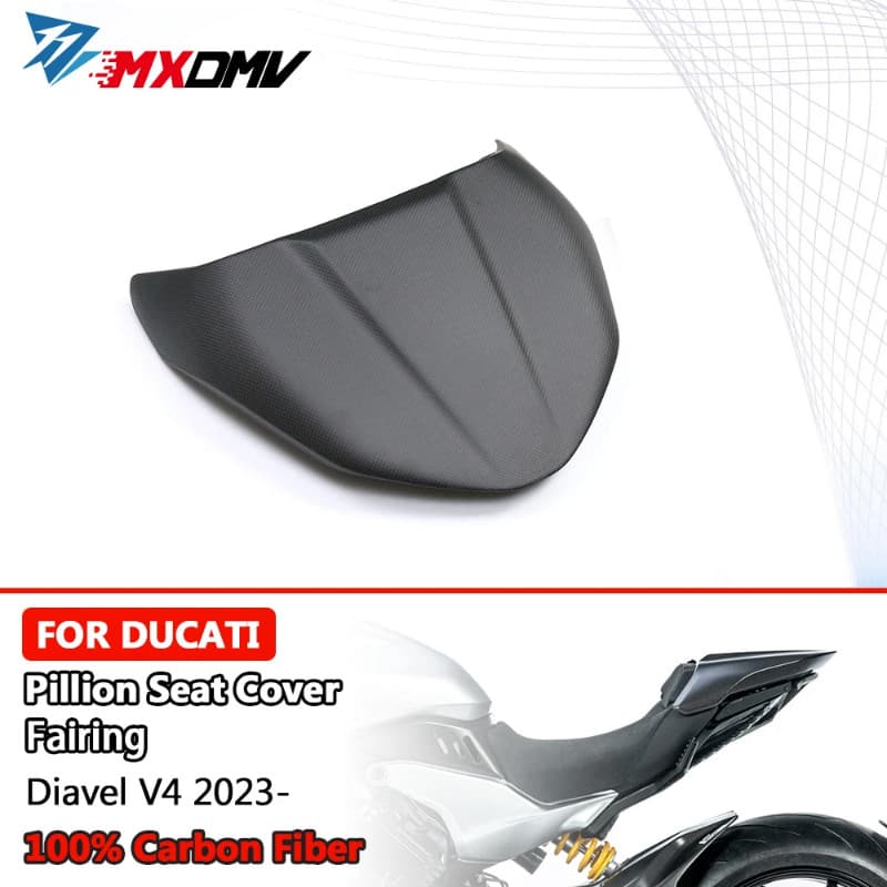 For Ducati Diavel V4 2023 + 3K 100% Carbon Fiber Pillion Seat Cover Fairing Kit Motorcycle Accessor