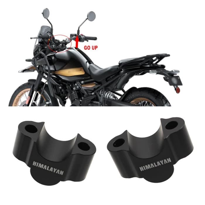 Premium Pull-Back Handlebar Risers Handle Bar Clamp Extend Adapter For Royal Enfield Himalayan HIMA