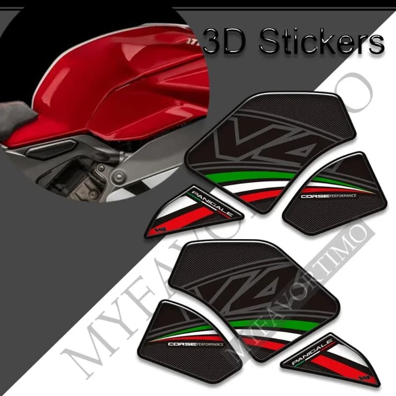 PANIGALE V4 S R For Ducati PANIGALE V4 S R V4R SP 1100 Motorcycle 3D Stickers   Tank Pad Grips Knee