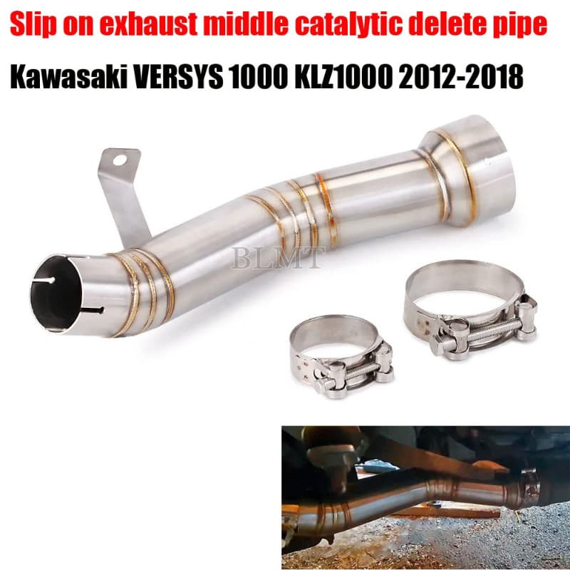 Motorcycle Muffler Escape Pipe Motocross Exhaust Pipe For Kawasaki VERSYS 1000 KLZ1000 VERSYS 1000 