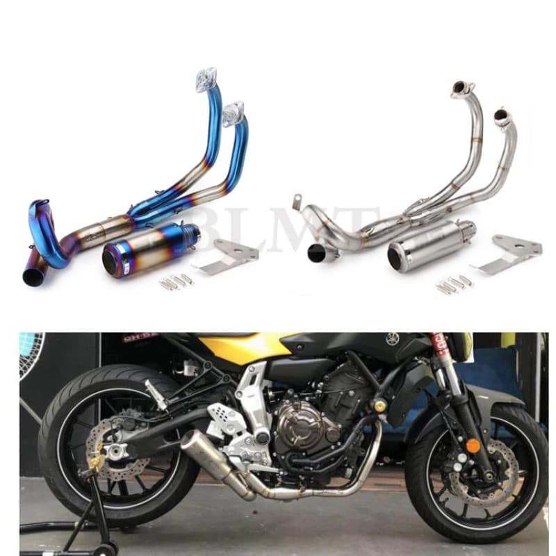 For Yamaha YZF MT07 FZ07 FZ-07 MT-07 FZ MT 07 Muffler XSR700 Motorcycle Exhaust Slip-On full System
