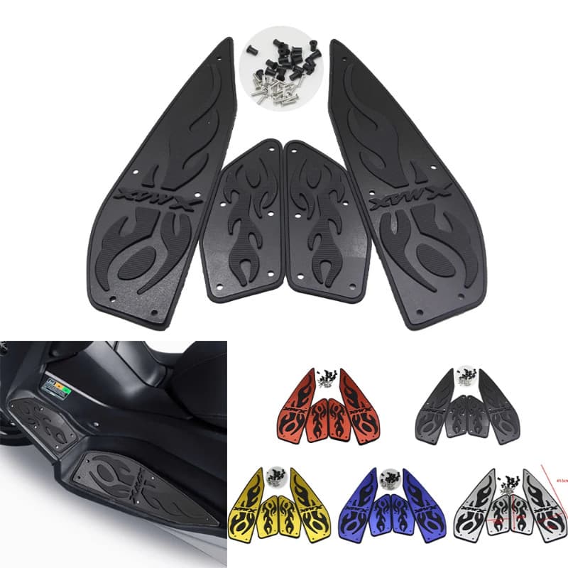 XMAX300 XMAX250 Motorcycle Footrest Foot Pads Pedal Plate Pedals For Yamaha XMAX 300 250 X-MAX300 X