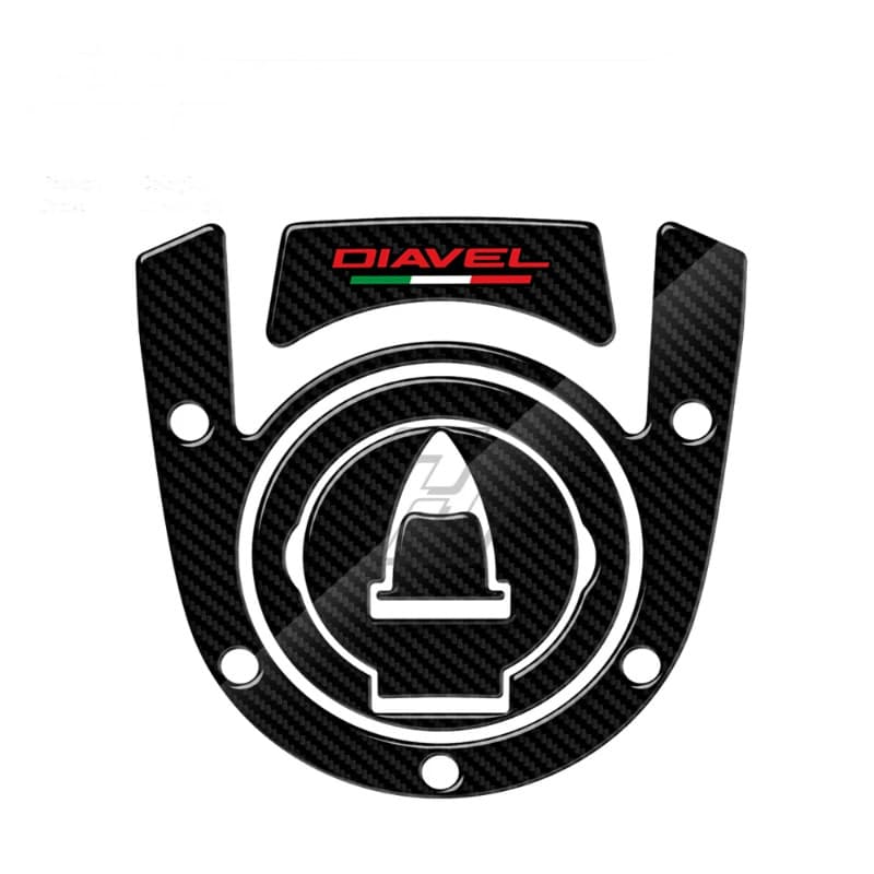 For Ducati Diavel Models 3D Carbon-look Motorcycle Fuel Cap Tank Pad Protection Decals