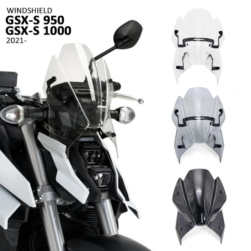 New 2021- Motorcycle Windshield WindScreen Front Screen For Suzuki GSX-S950 GSX-S1000 GSX-S 950 GSX