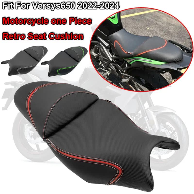 2022-2024 Versys 650 one Piece Retro Seat Cushion Fit For Kawasaki Versys650 Motorcycle Front Drive