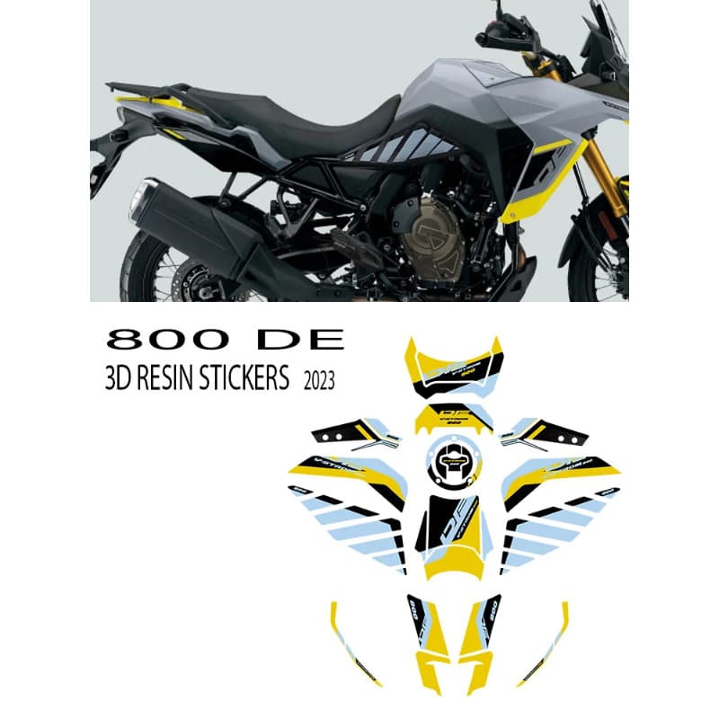 Motorcycle 3D Epoxy Resin Sticker protection decal stickers kit For Suzuki V-STROM 800DE V Strom 80