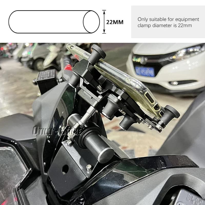 New Stand Holder Phone Mobile Phone GPS Bracket 22mm For Honda Forza 350 Forza350 FORZA 350 FORZA35
