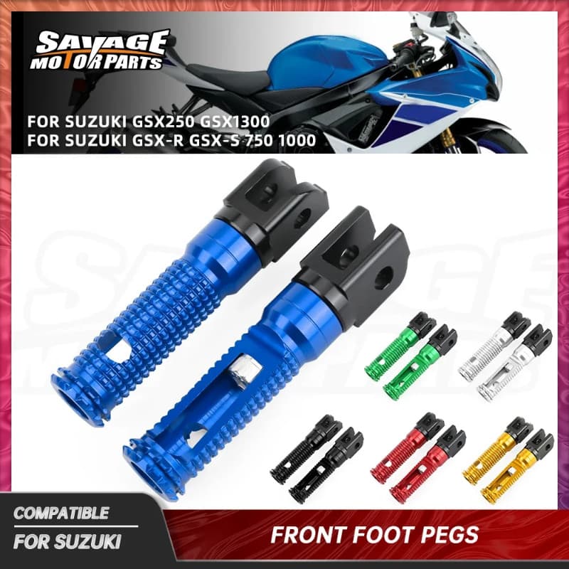 Front Rear Foot Pegs Adapters For Suzuki GSX1300 GSX-R1000 GSX-R/GSR 750 600 GSX/GW250 Motorcycle A