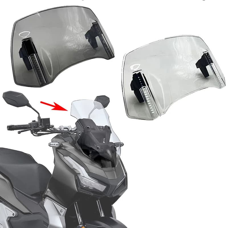 Fit For HONDA ADV150 ADV 150 ADV-150 Motorcycle Windshield Extension Adjustable Spoiler Clamp-On Wi