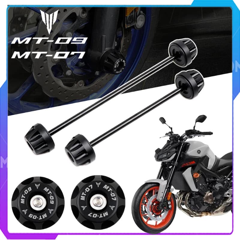 Front Rear Wheel Fork Slider Protector For YAMAHA MT-07 MT07 MT 07 FZ-07 FZ07 2014-2021 MT-09  Moto