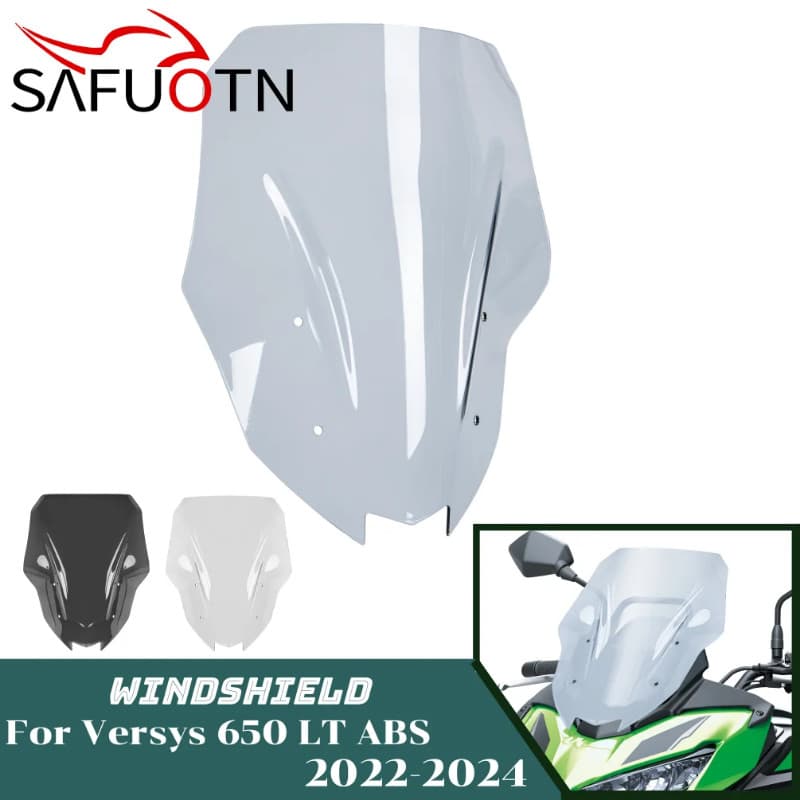 Motorcycle Sport Touring Windshield Windscreen For Kawasaki Versys 650 Versys650 LT ABS 2022-2024 W