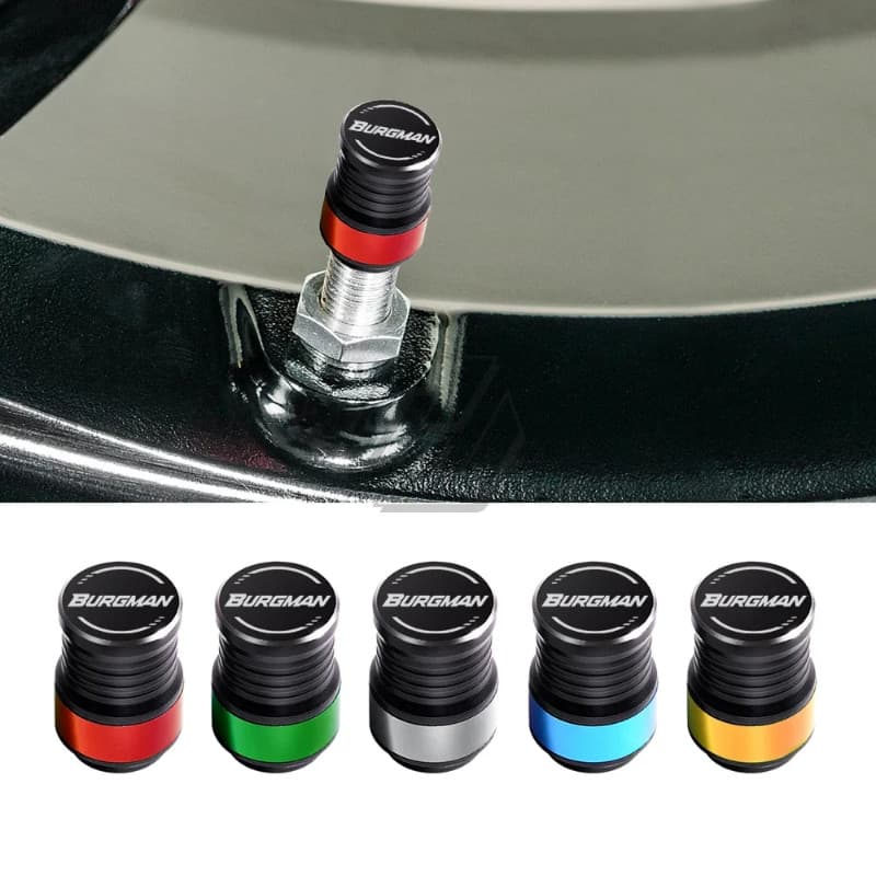For Suzuki Burgman 200 400 All Year Motorcycle Accessories Wheel Tire Valve Caps